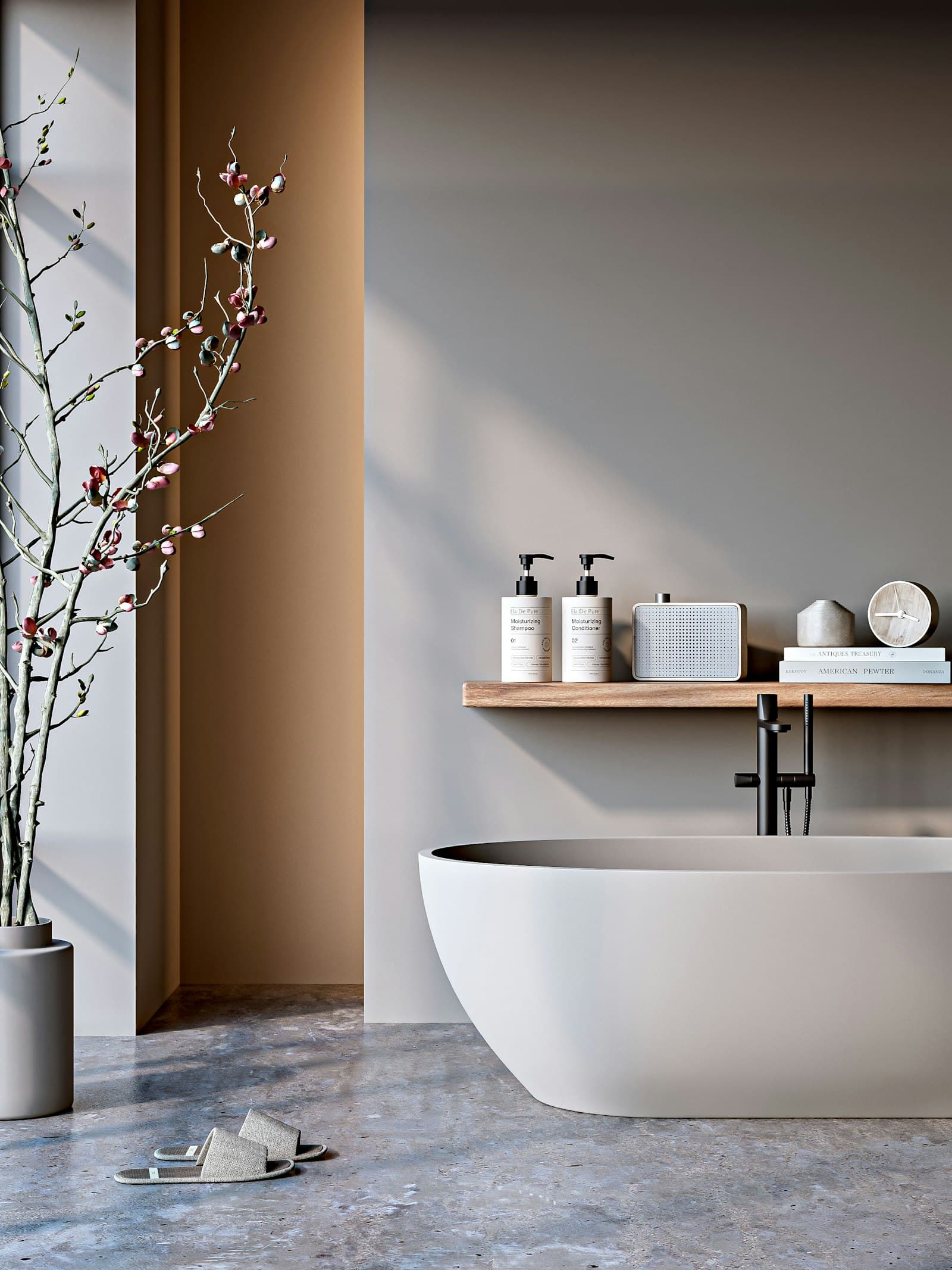 Clean, well-presented modern bathroom